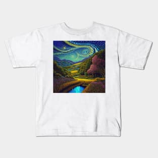 Expressionistic Fantasy Landscape Kids T-Shirt